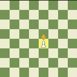 Pawn on a chessboard